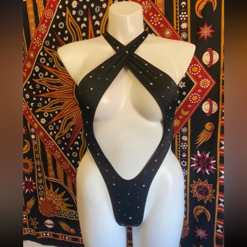 Rhinestone exotic dancewear